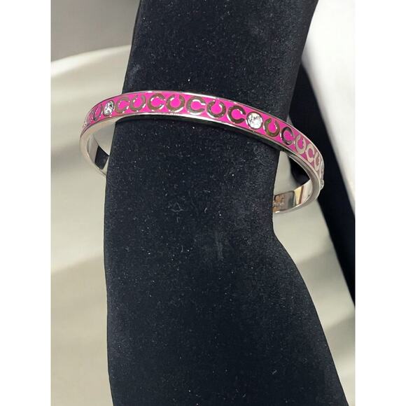 Coach Signature Metal Enamel & Crystal Bangle - Picture 2 of 8